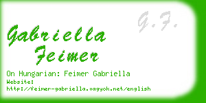 gabriella feimer business card